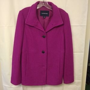 Lands' End magenta short coat (Size 8)